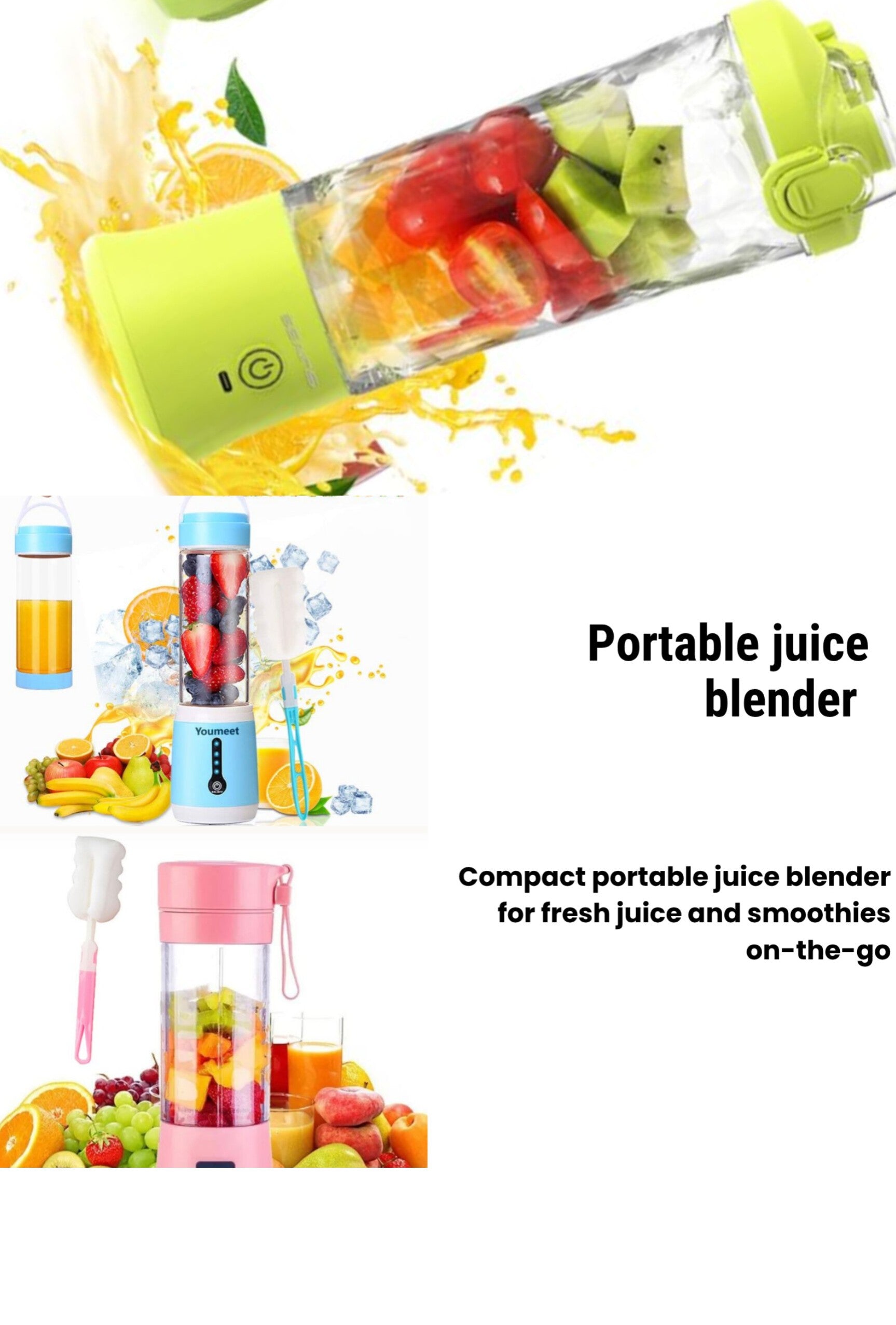 Portable juice blender