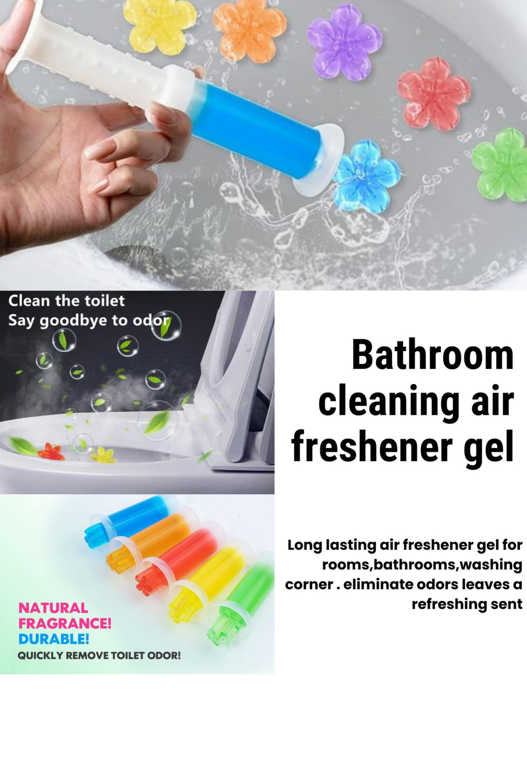 Bathroom cleaning air freshner gel - pack of 2