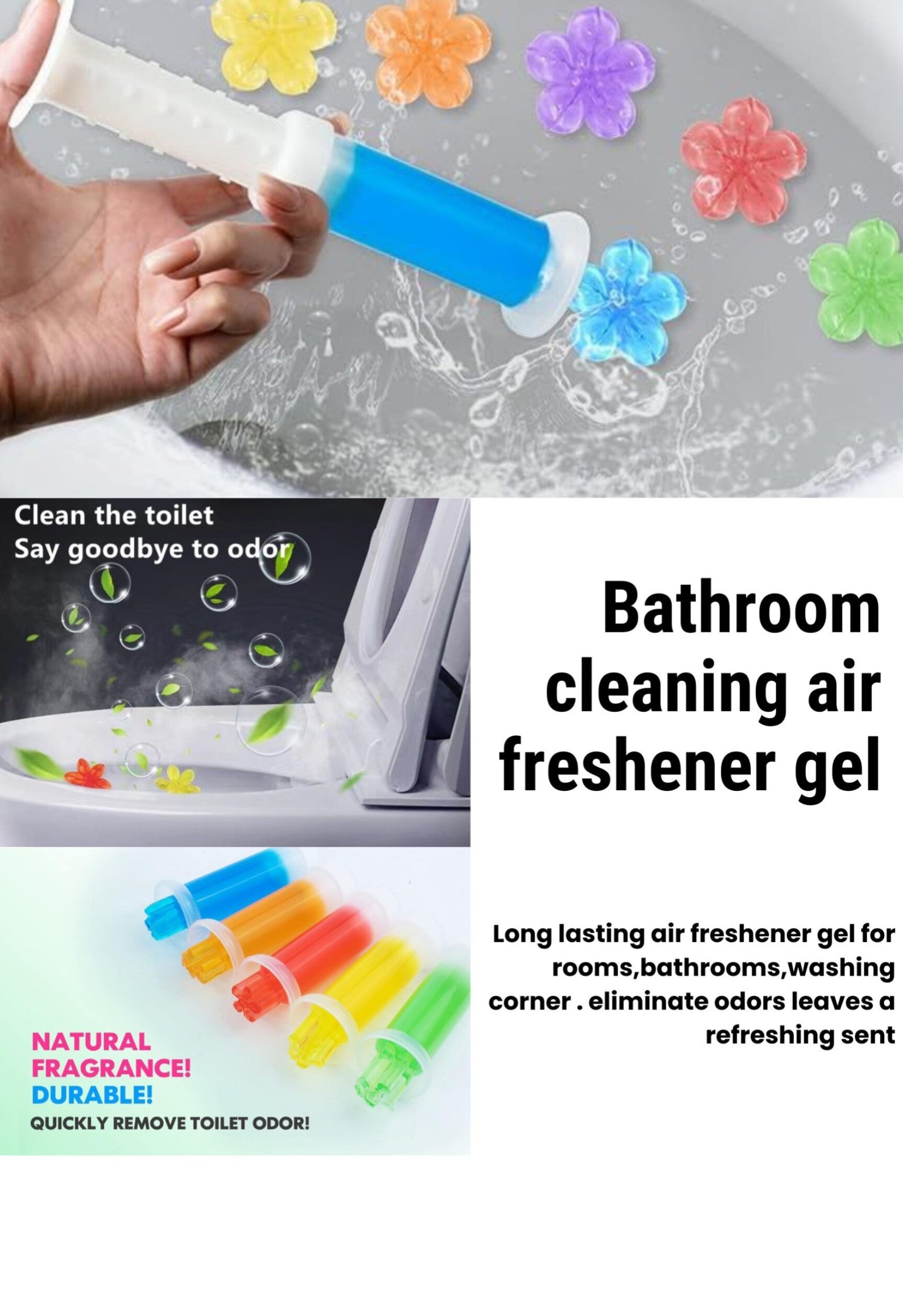 Bathroom cleaning air freshner gel - pack of 2