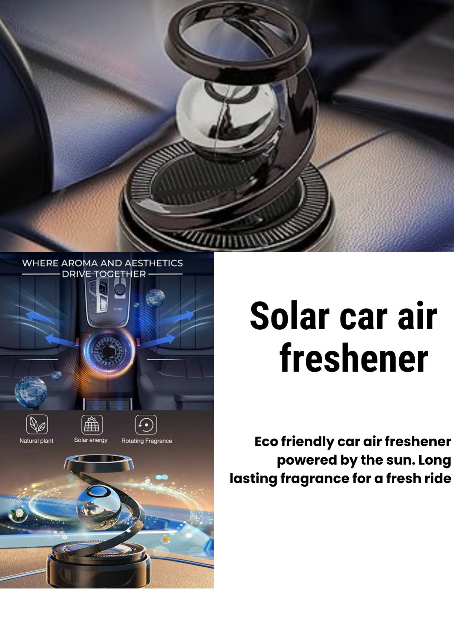 Solar car air freshner
