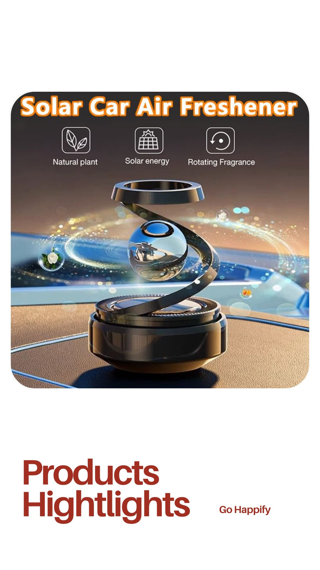 Solar car air freshner