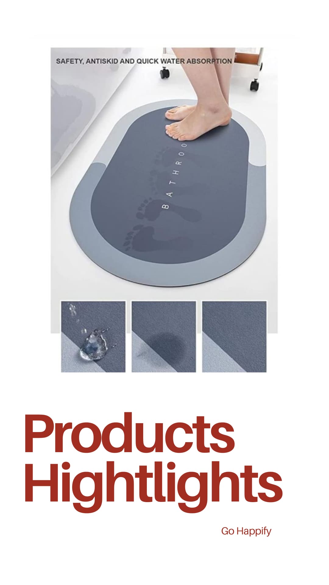 Anti-skid microfiber floor mat