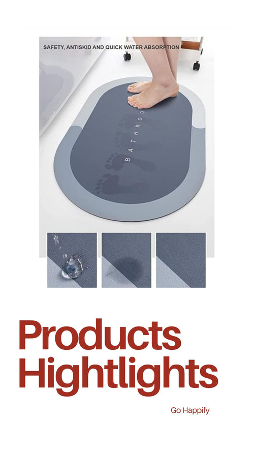 Anti-skid microfiber floor mat