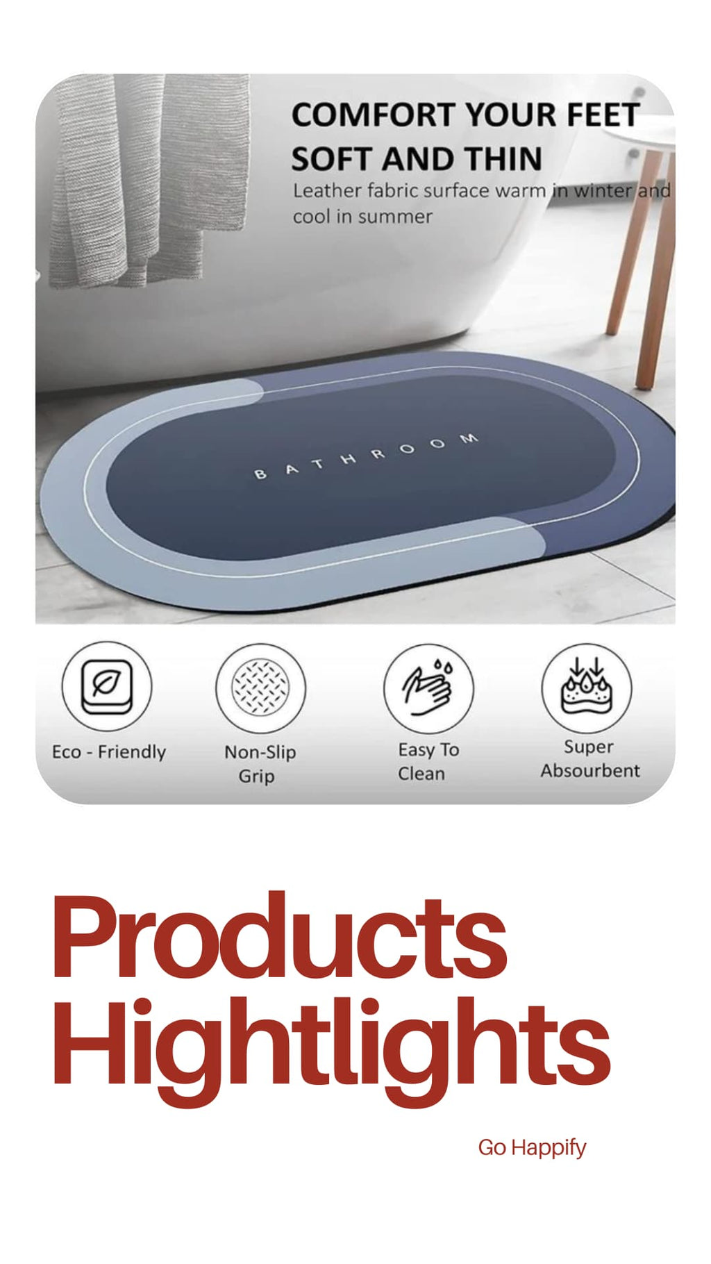 Anti-skid microfiber floor mat