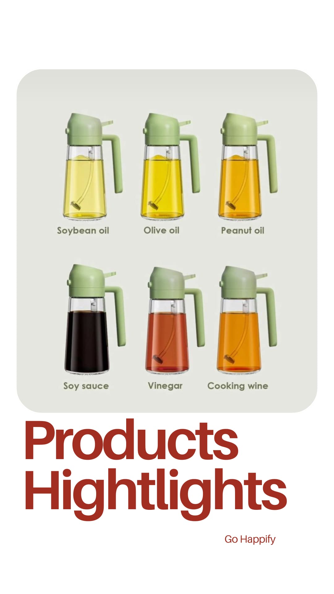 Multi function oil bottle