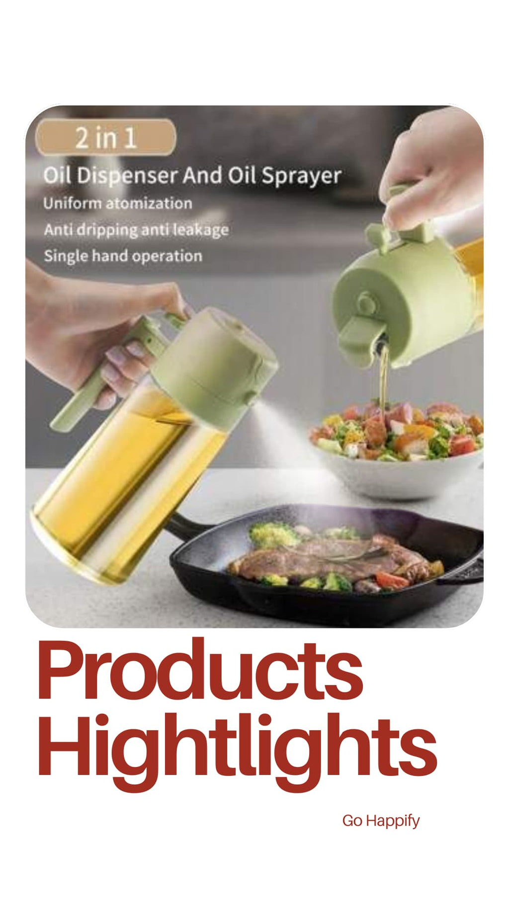 Multi function oil bottle
