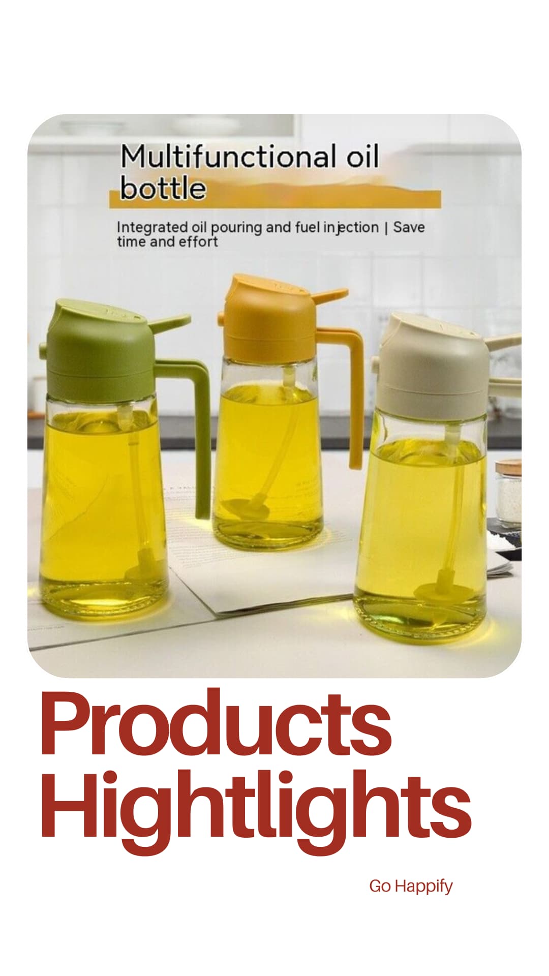 Multi function oil bottle