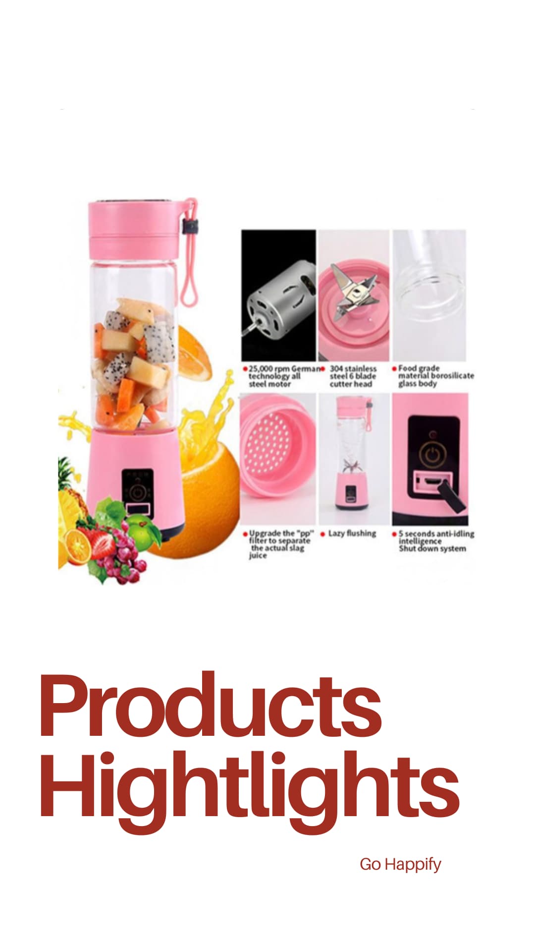 Portable juice blender