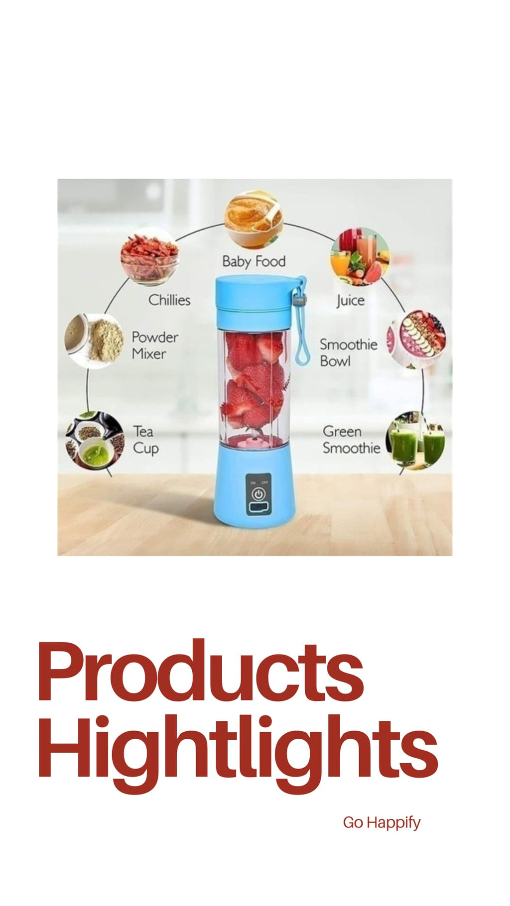 Portable juice blender