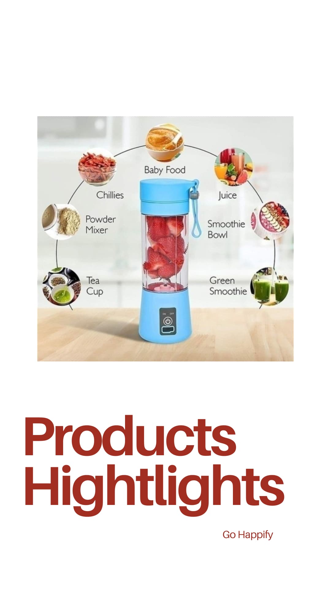 Portable juice blender