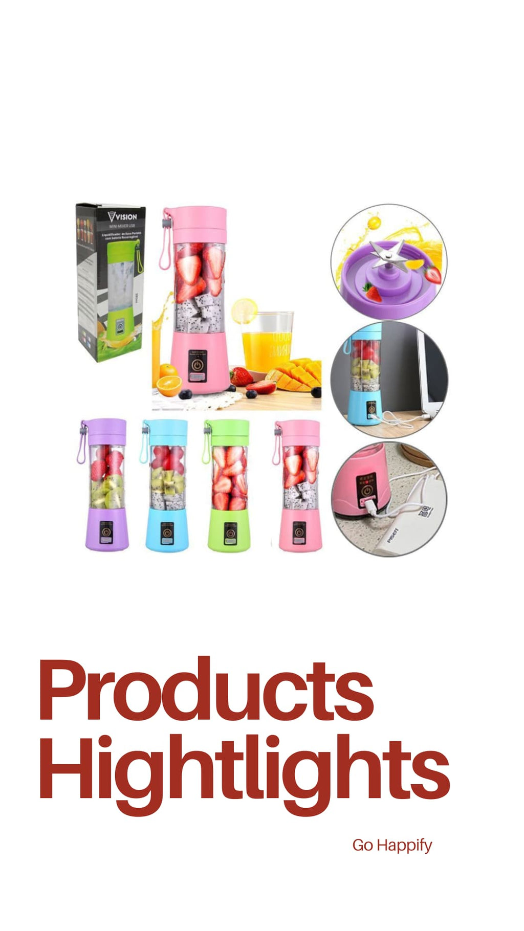 Portable juice blender