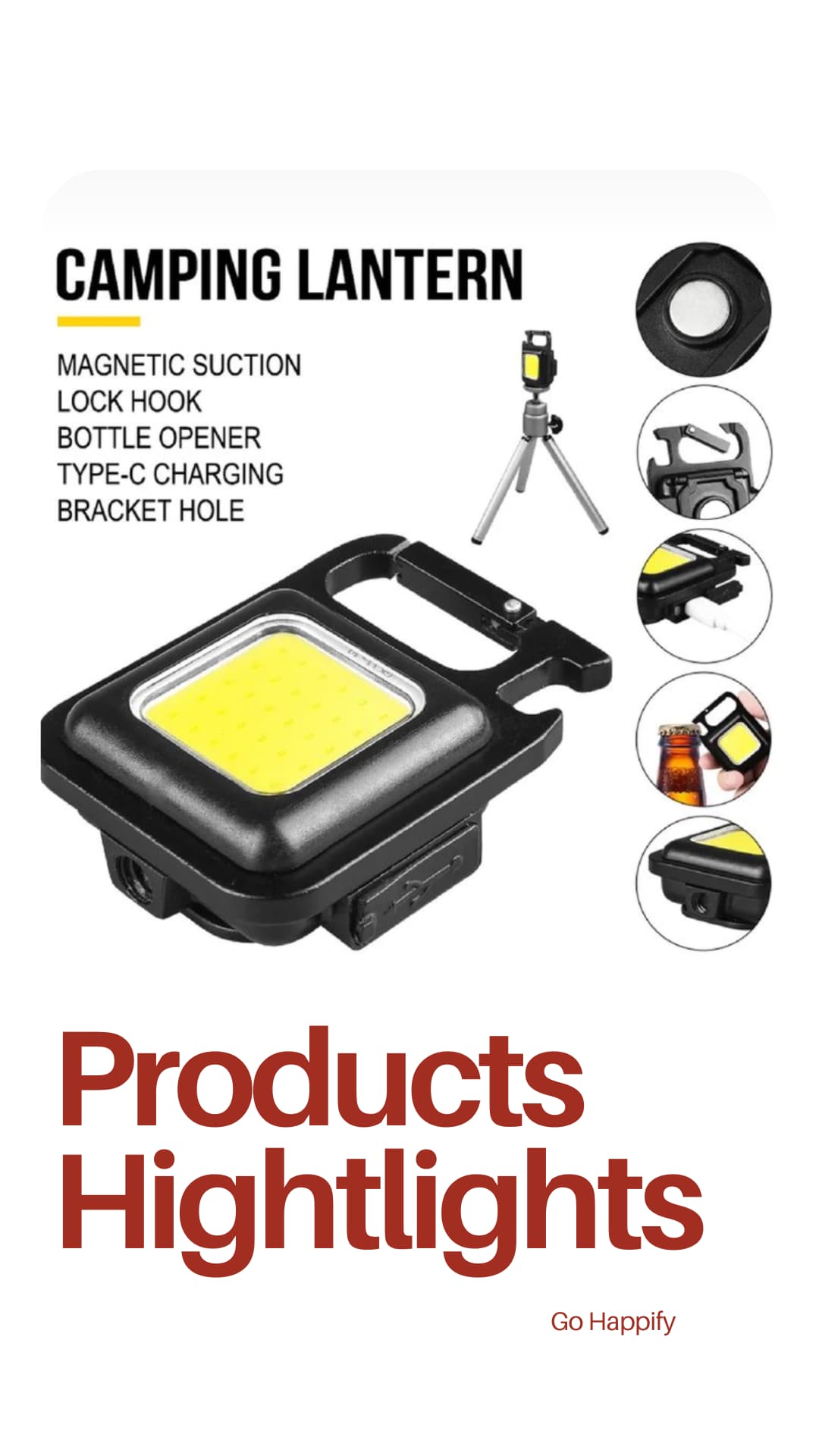 Rechargeable LED keychain flashlight