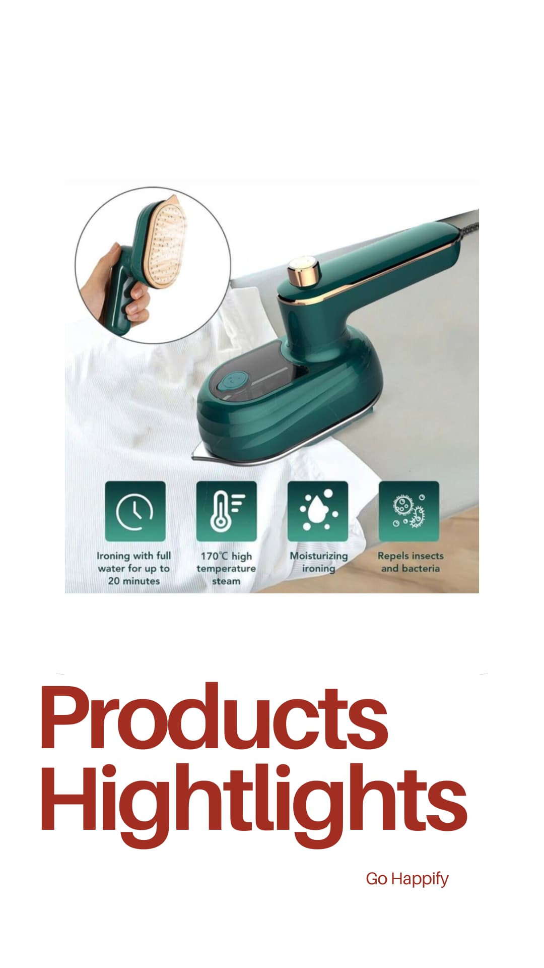 Professional micro steam iron