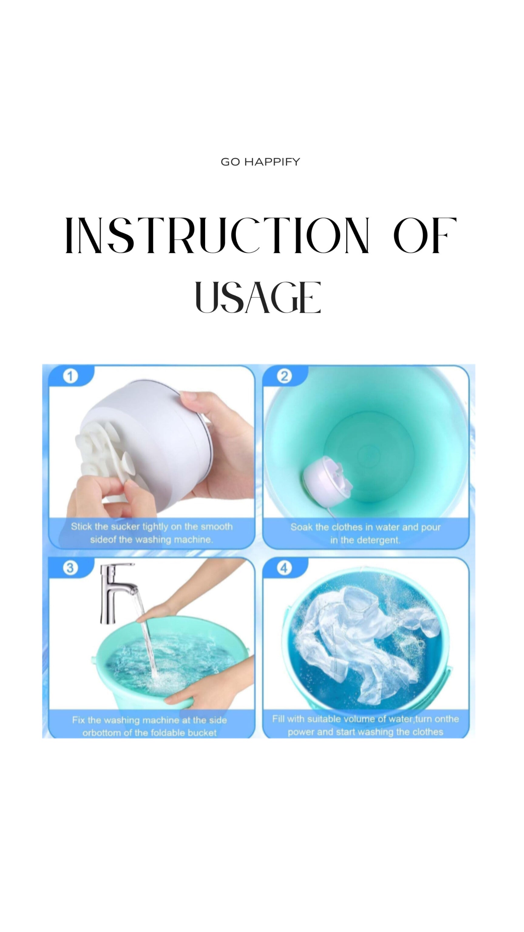 Portable mini washing machine