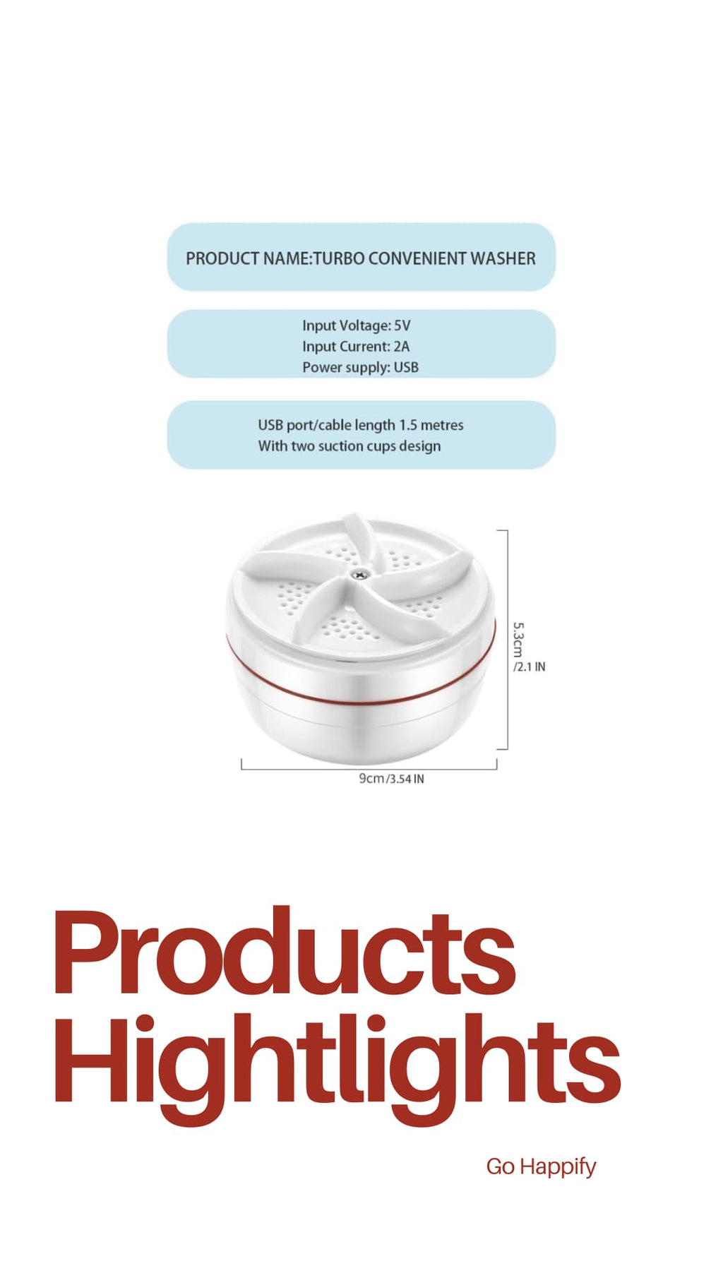 Portable mini washing machine