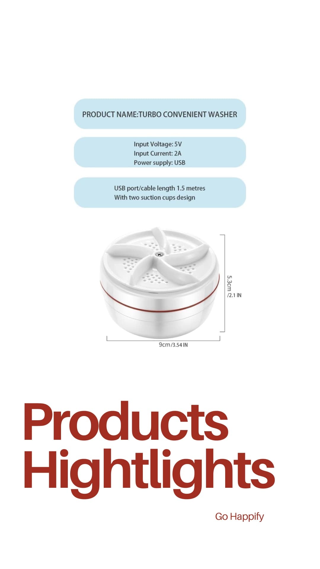 Portable mini washing machine