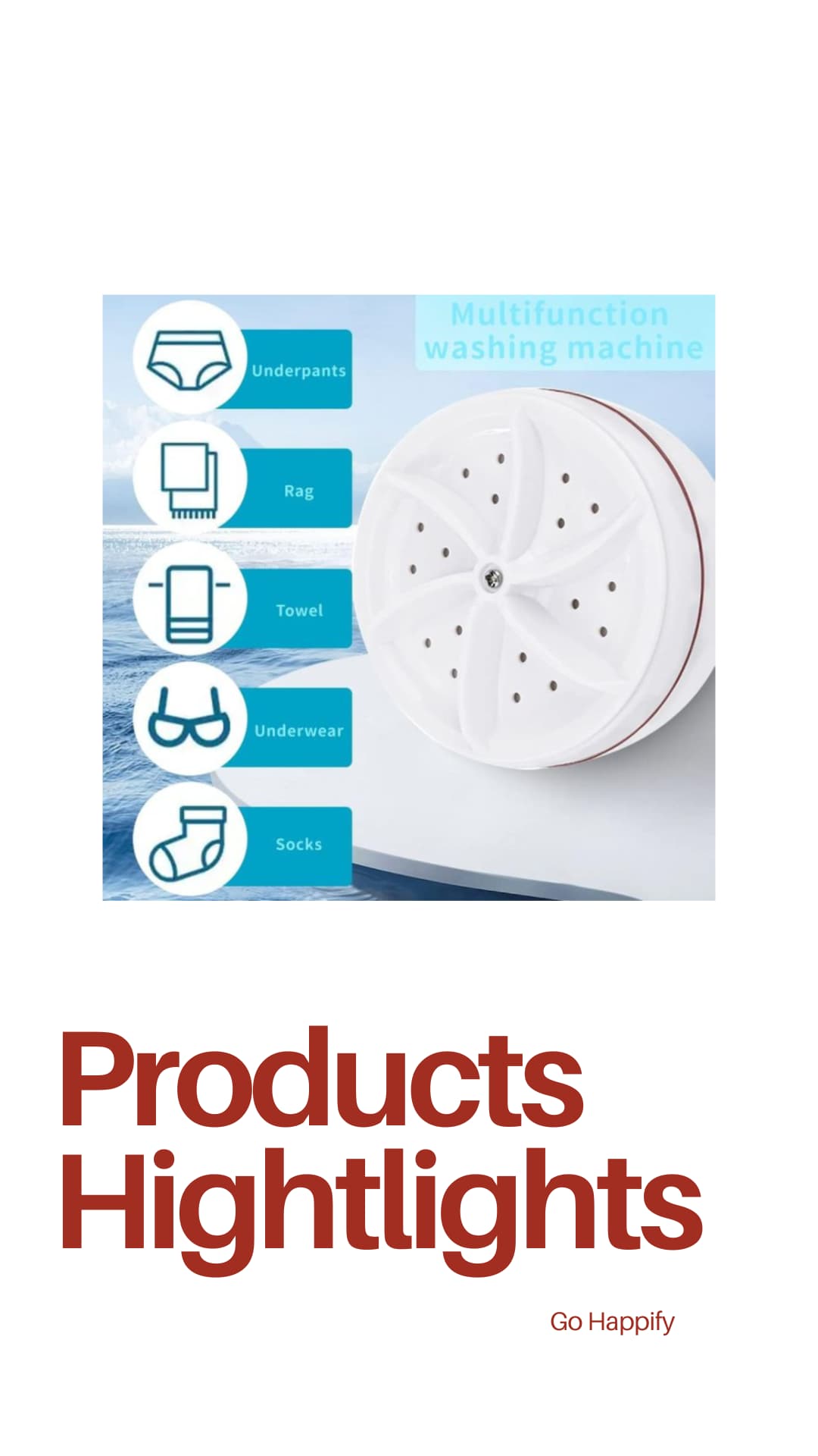 Portable mini washing machine