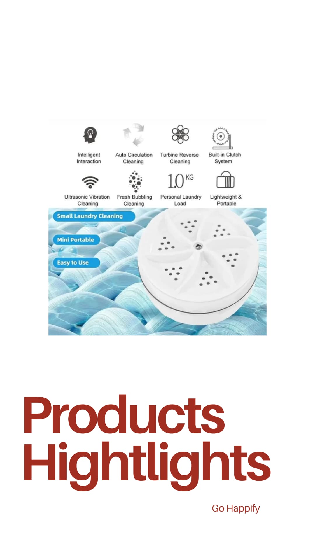 Portable mini washing machine