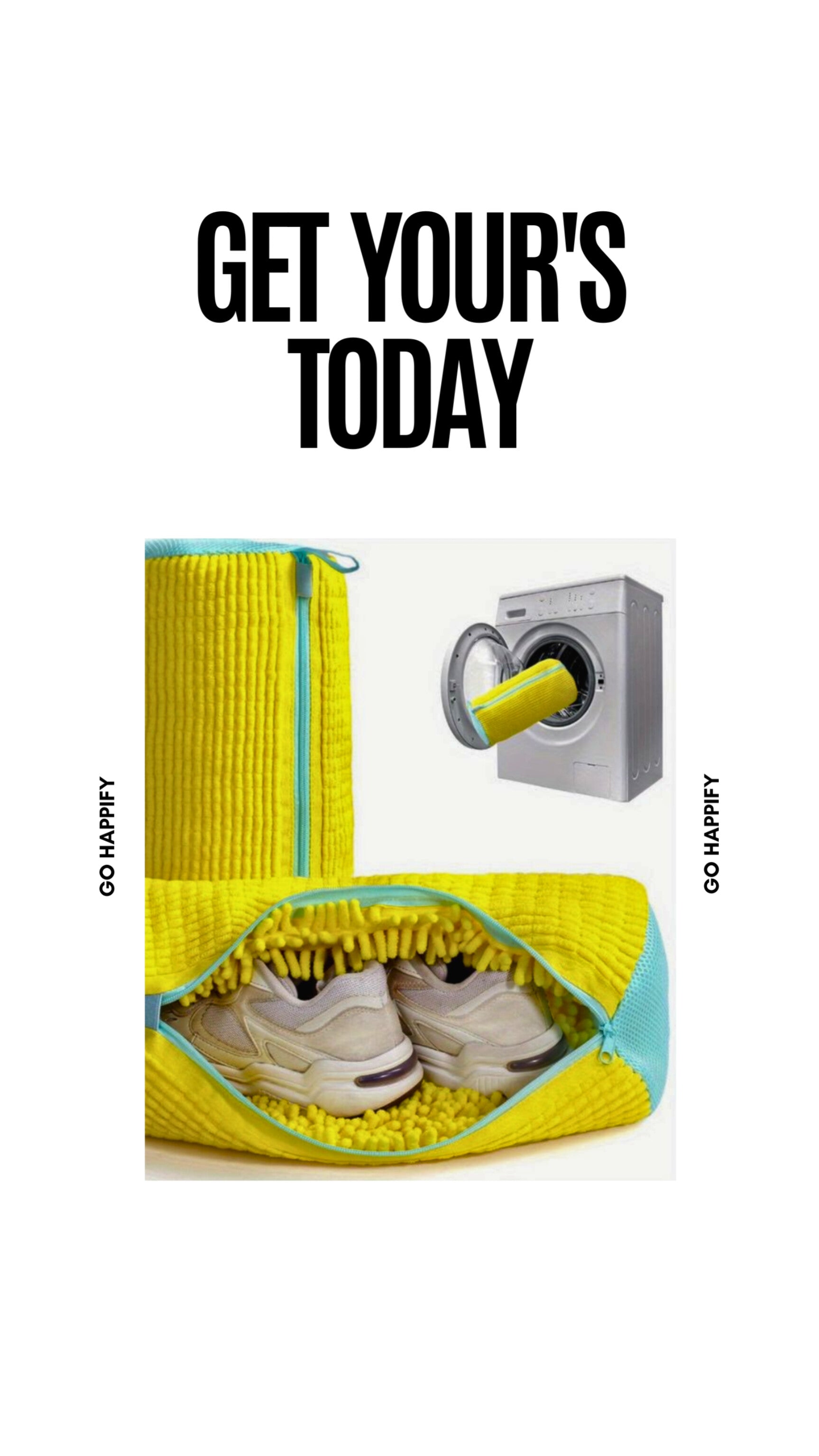 Shoe washing machine bag