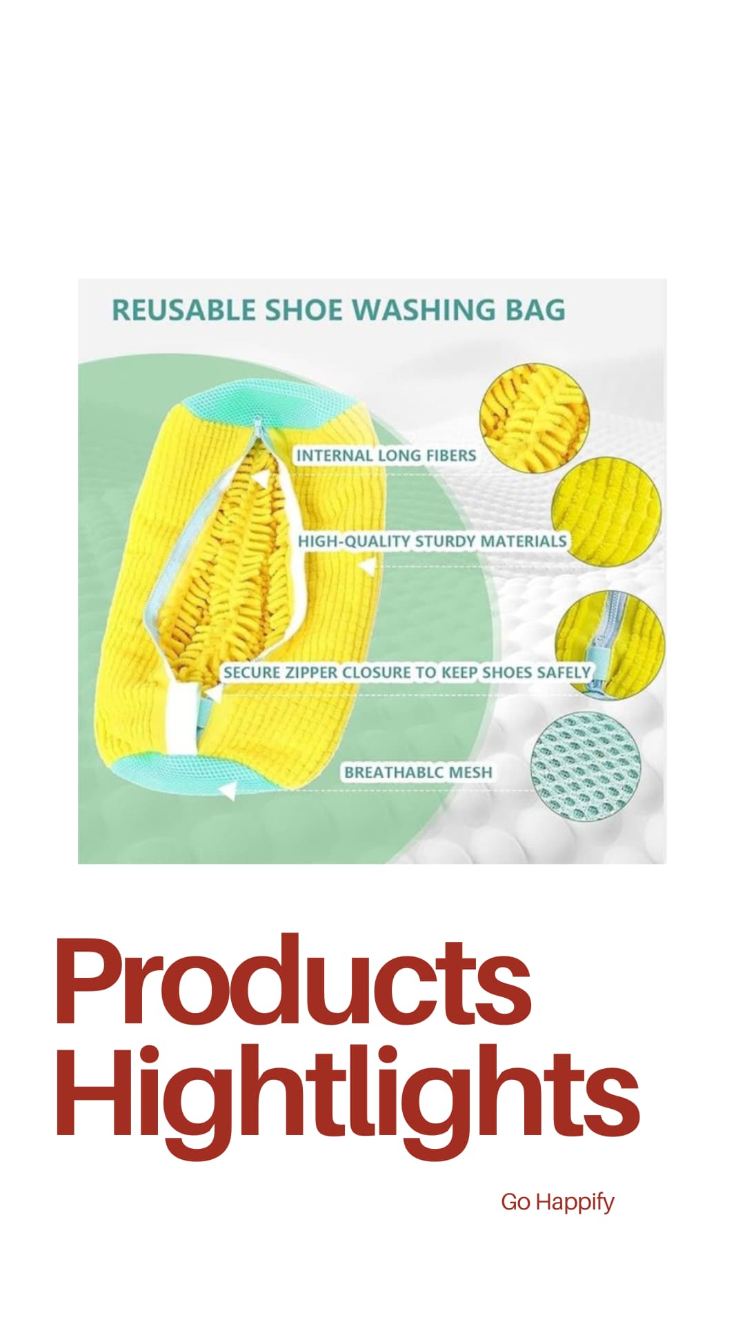 Shoe washing machine bag