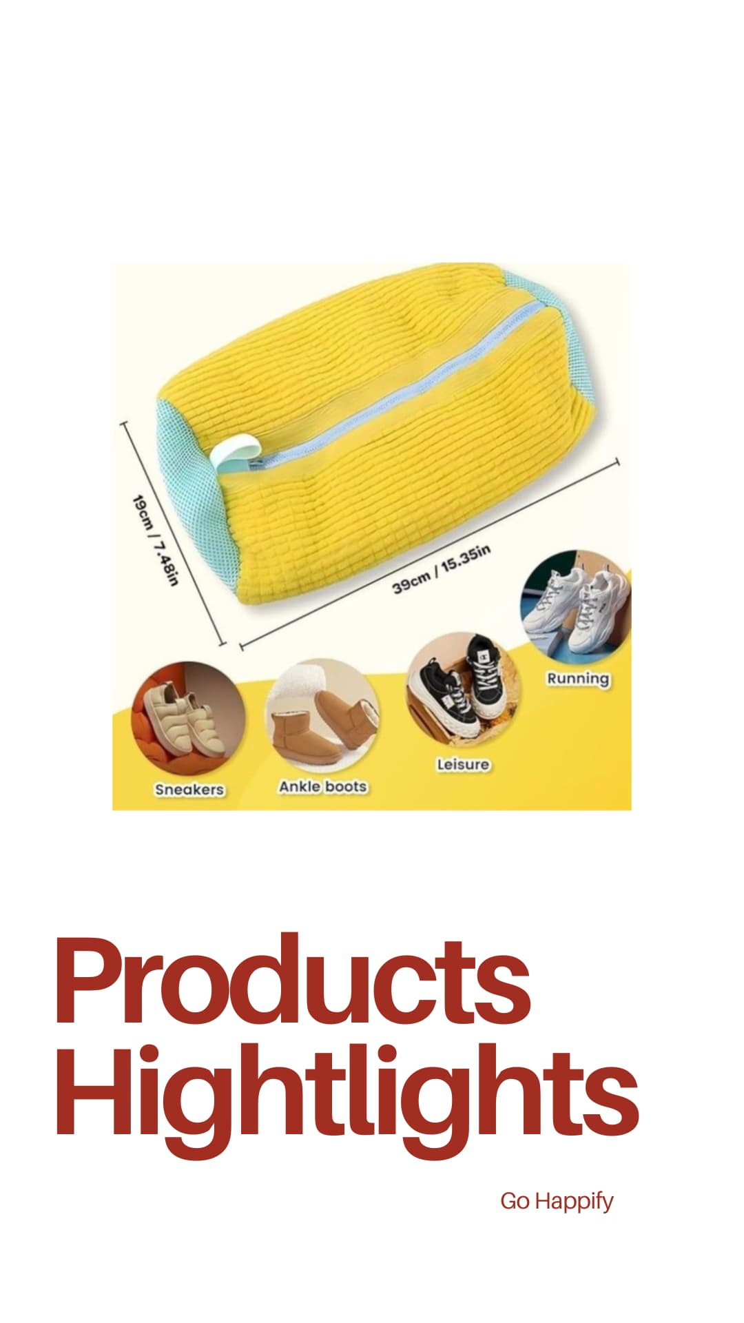 Shoe washing machine bag