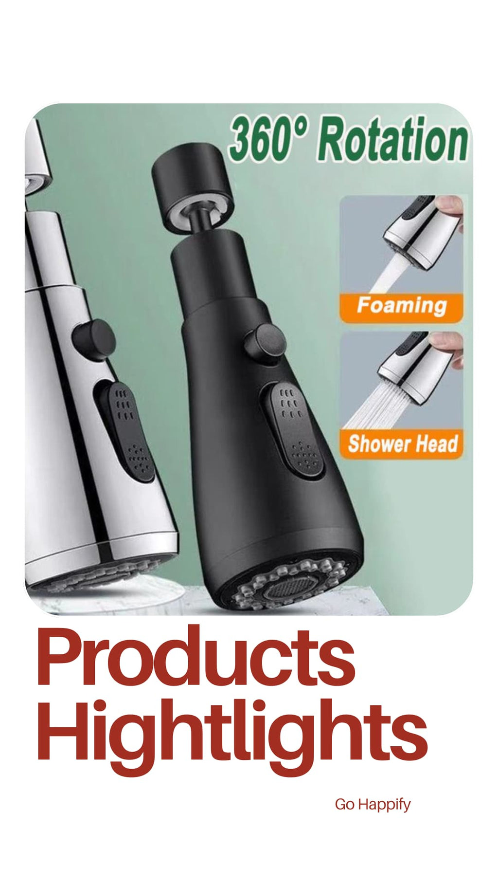 360 degree movable water faucet