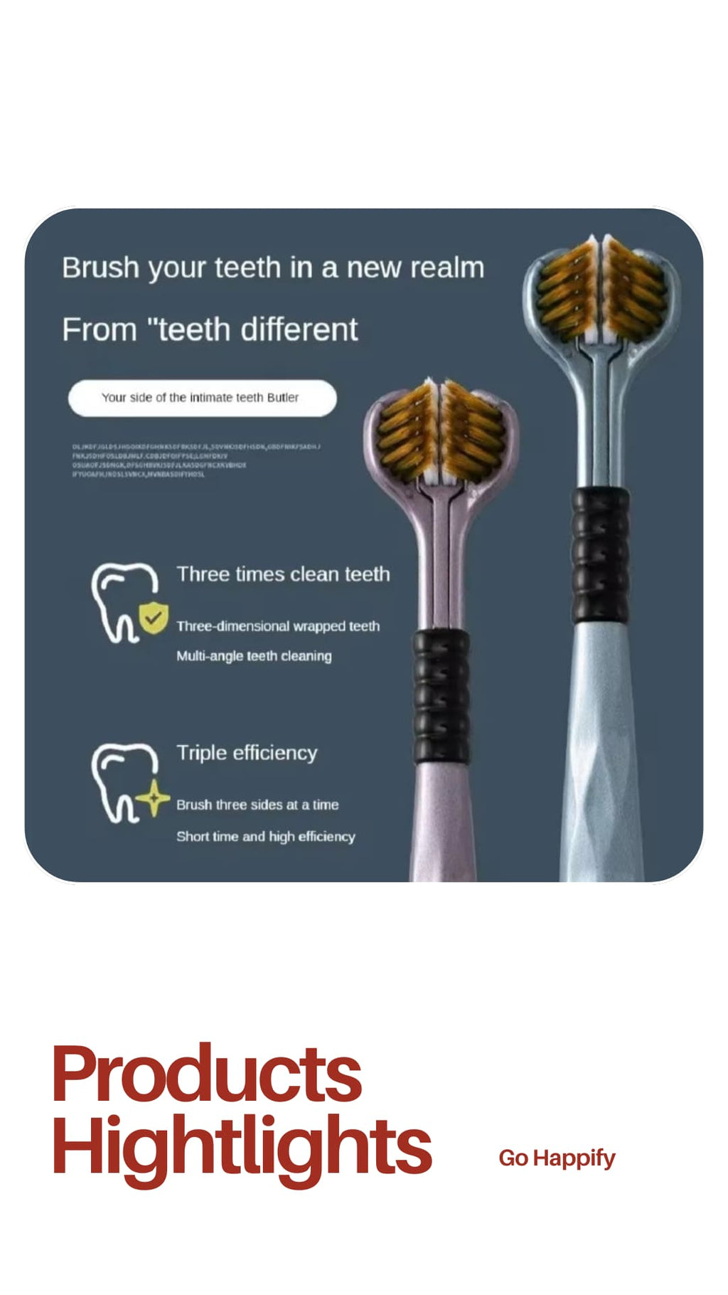 Three sided soft tooth brush - pack of 4