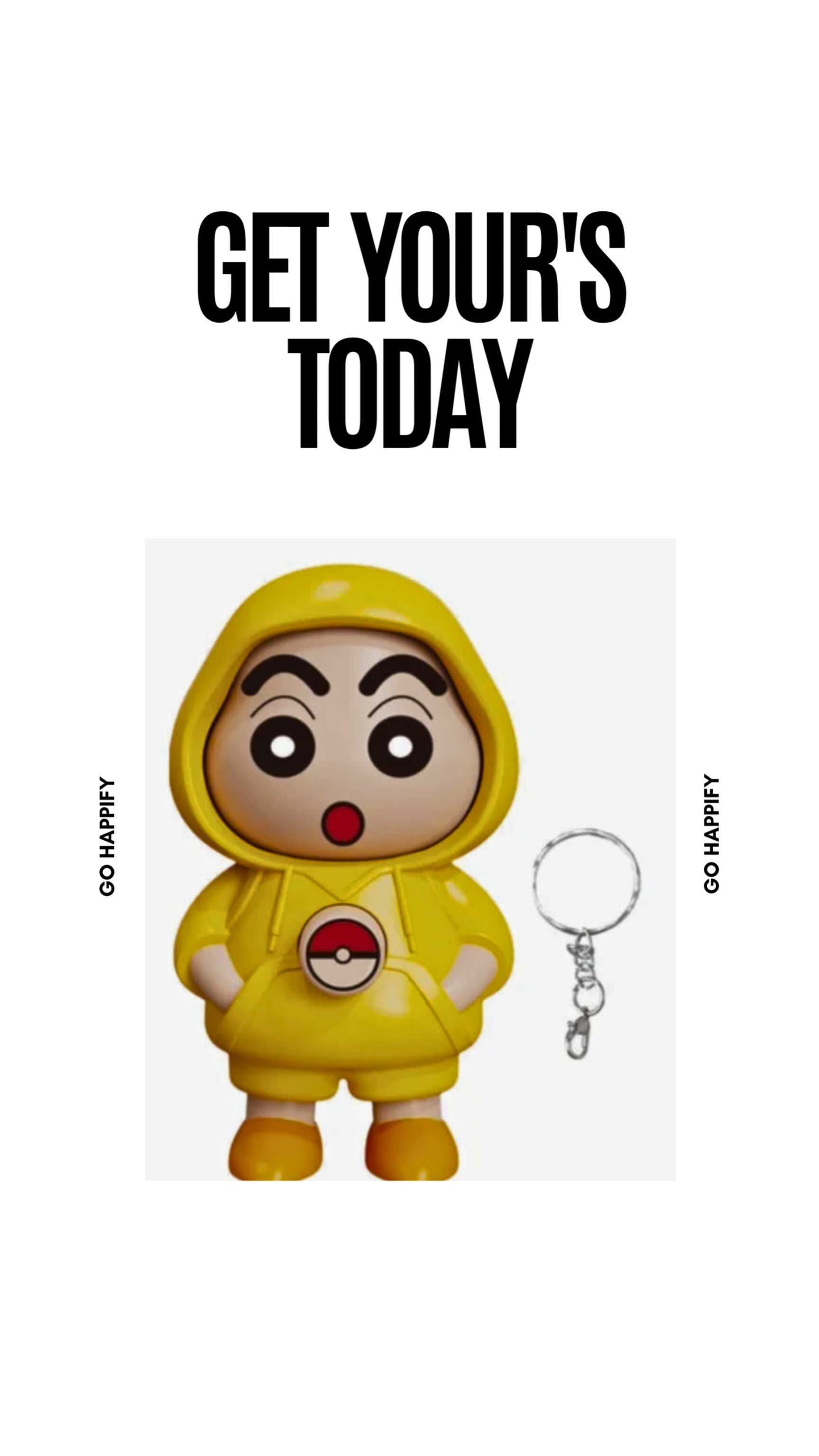 Shinchan face changing key chain