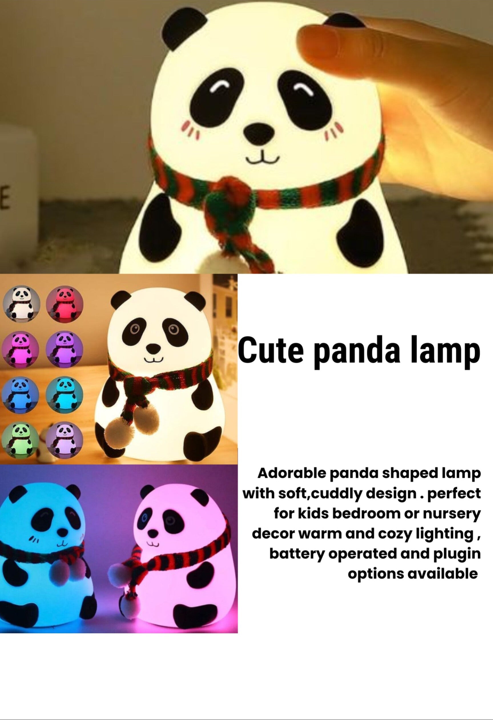 Cute panda lamp
