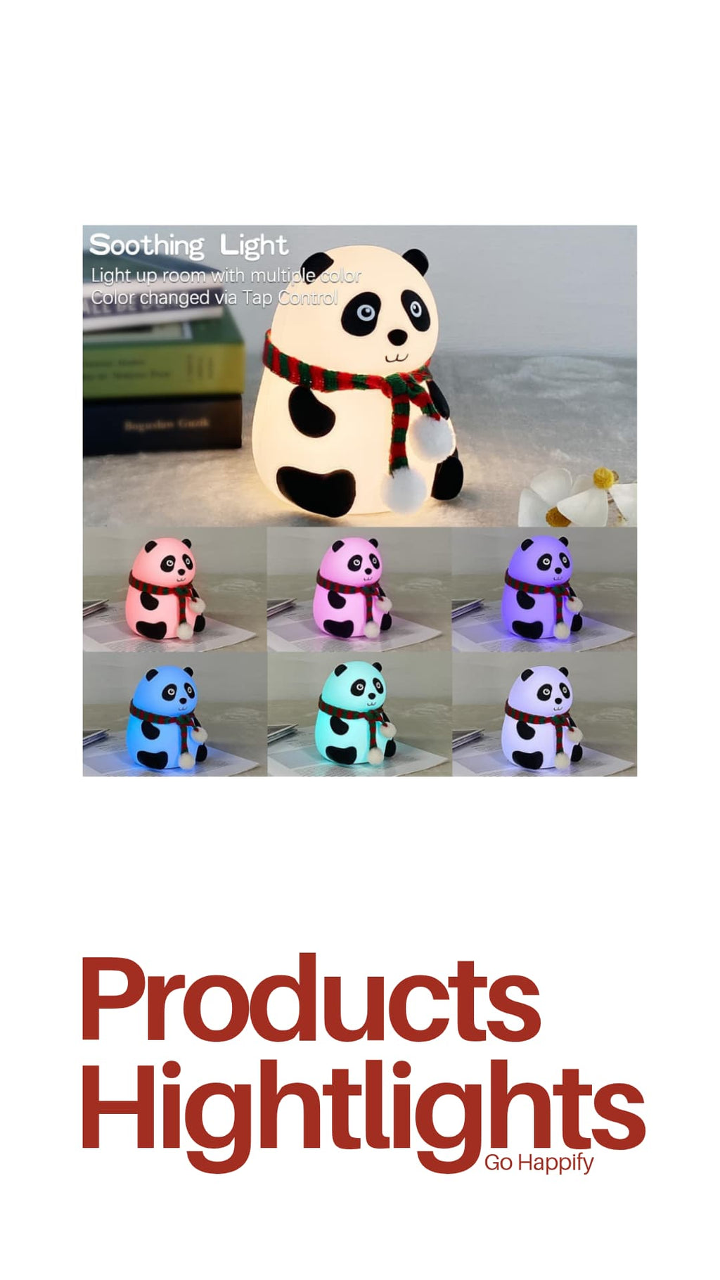 Cute panda lamp