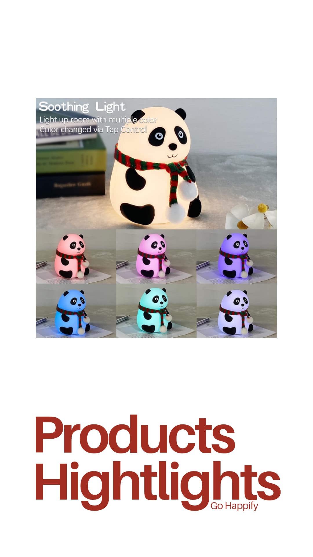 Cute panda lamp