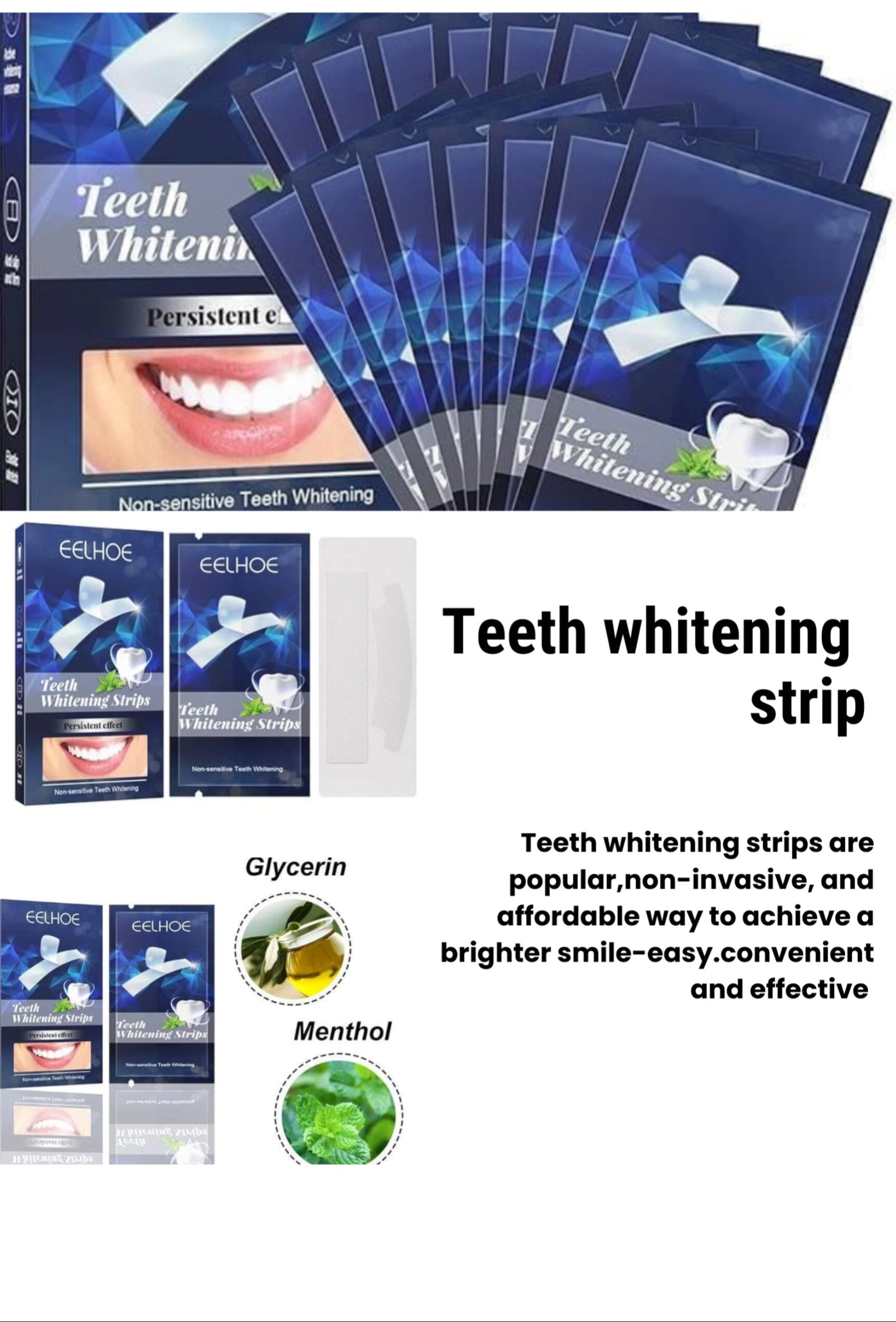 Professional Teeth Whitening Strips – Enamel Safe & Fast Results at Home