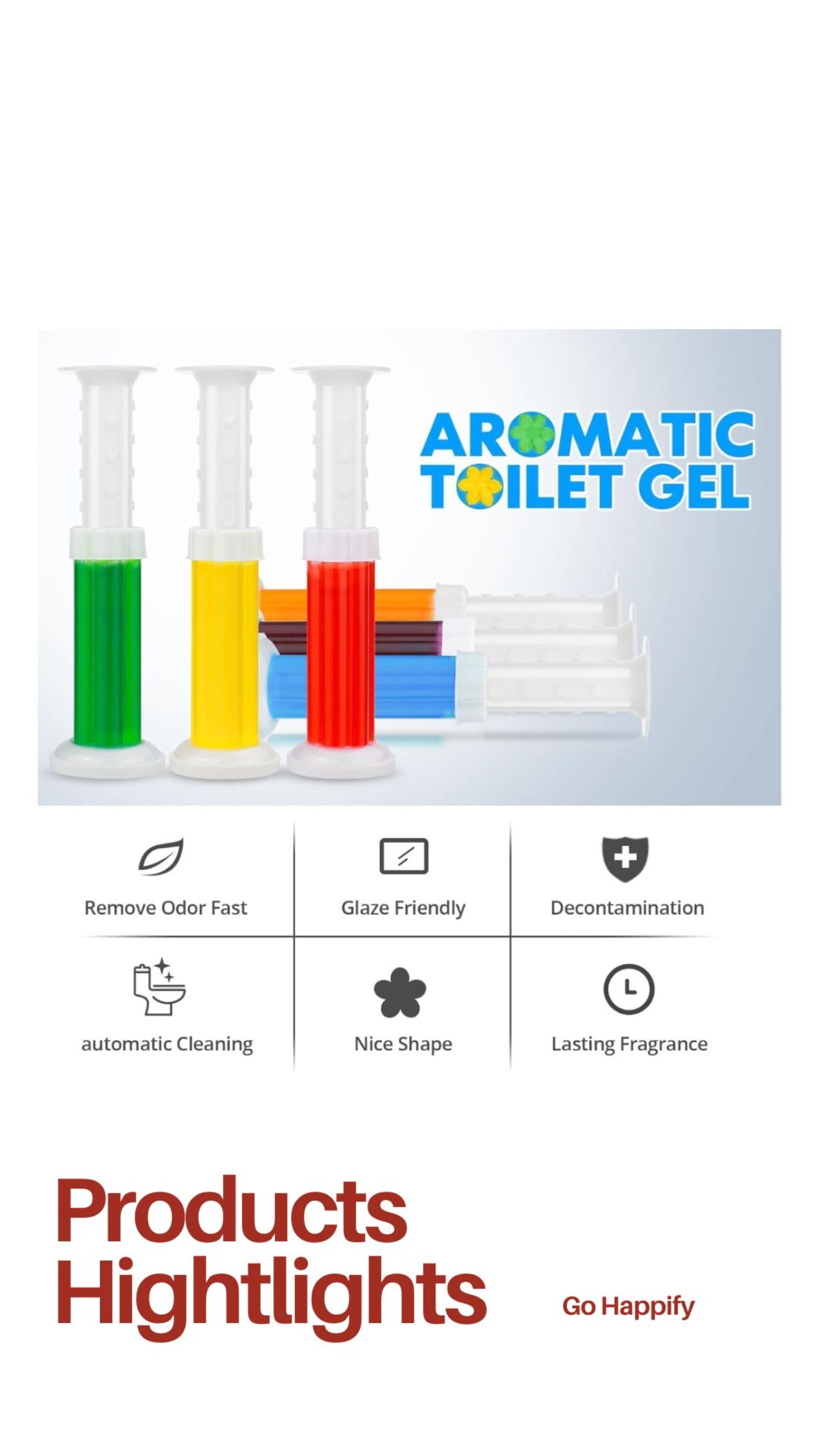 Bathroom cleaning air freshner gel - pack of 2