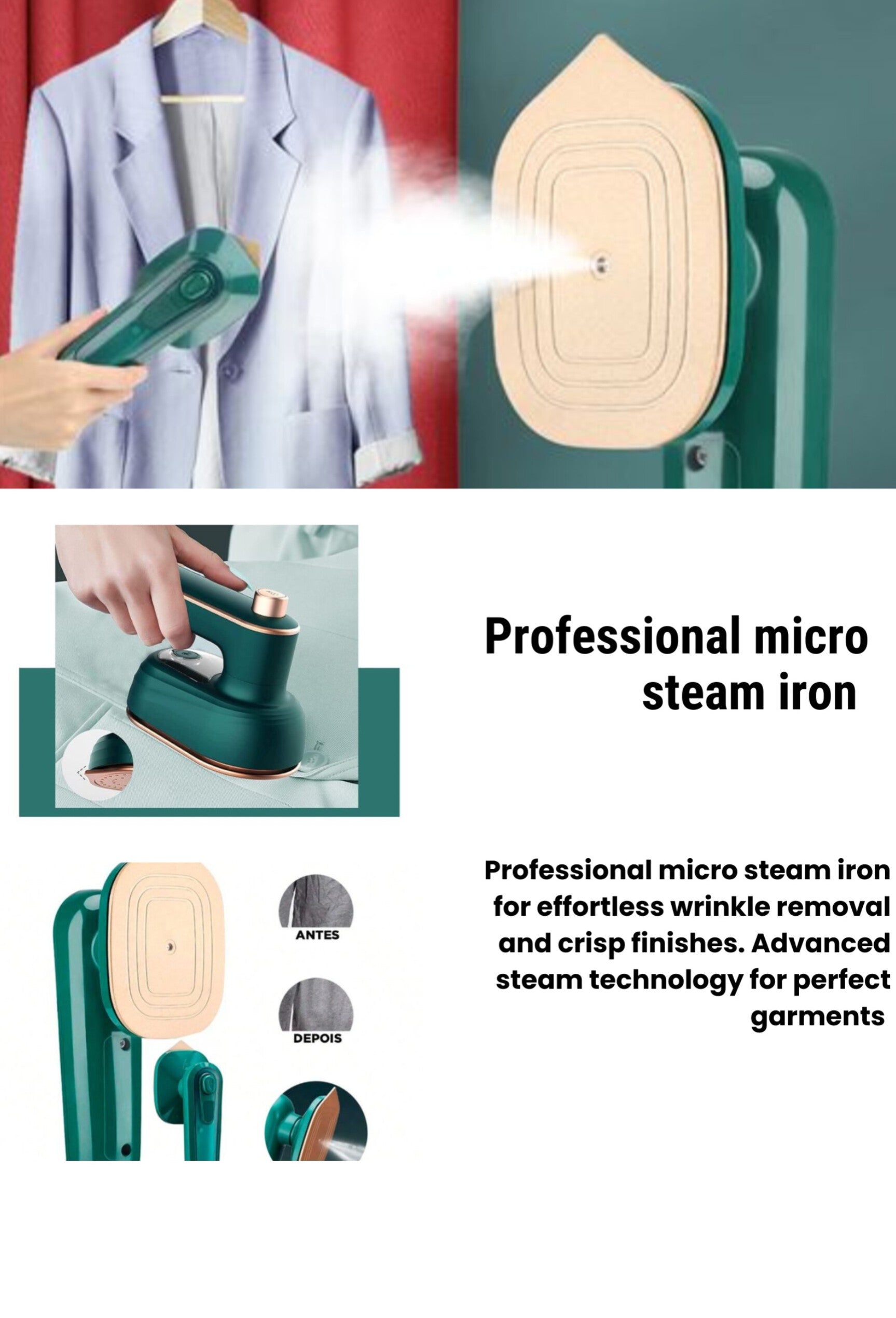 Professional micro steam iron