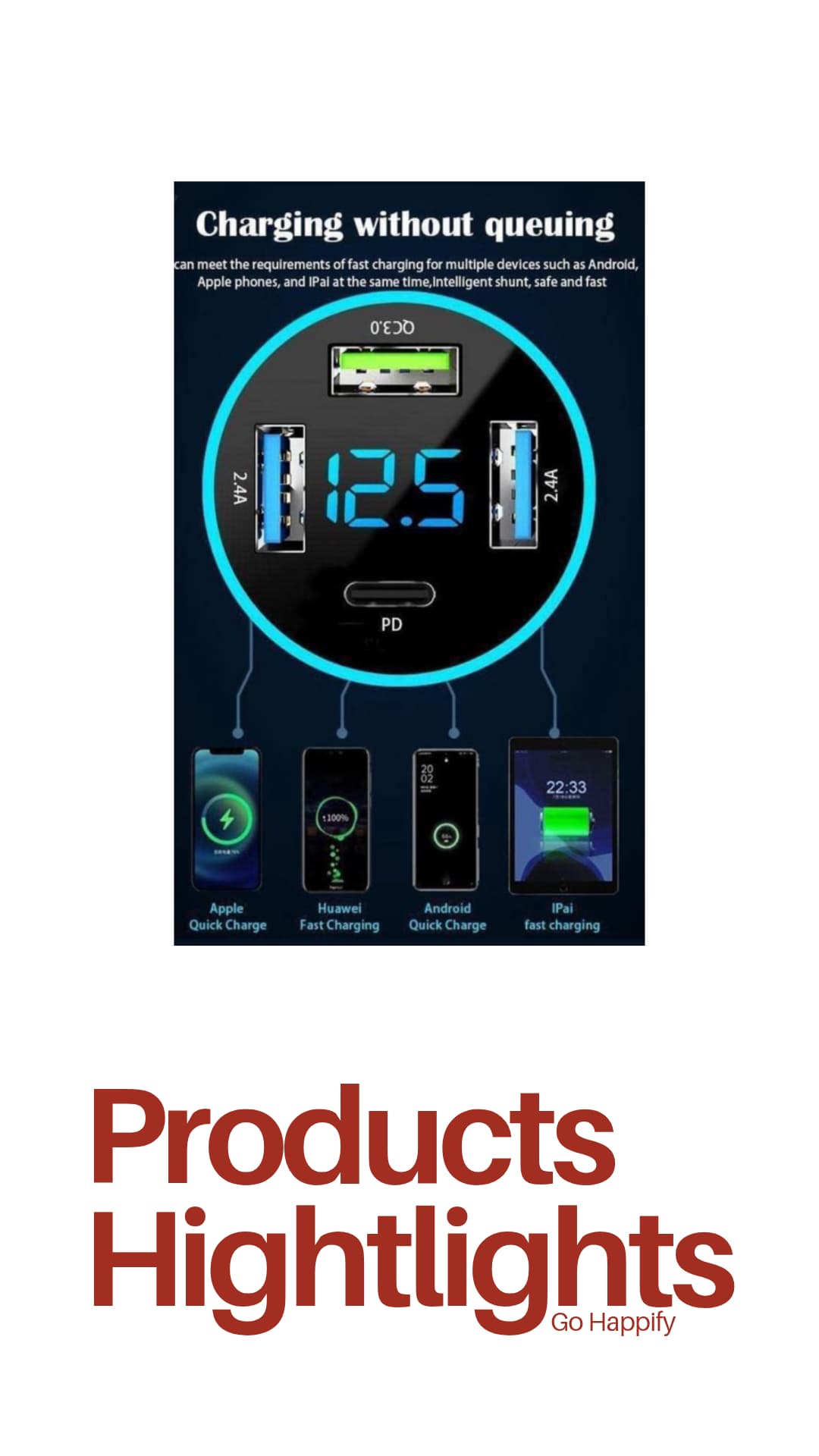 6 in 1 Car charger