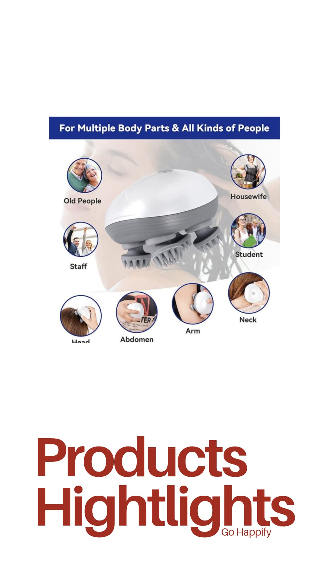 Electric scalp massager
