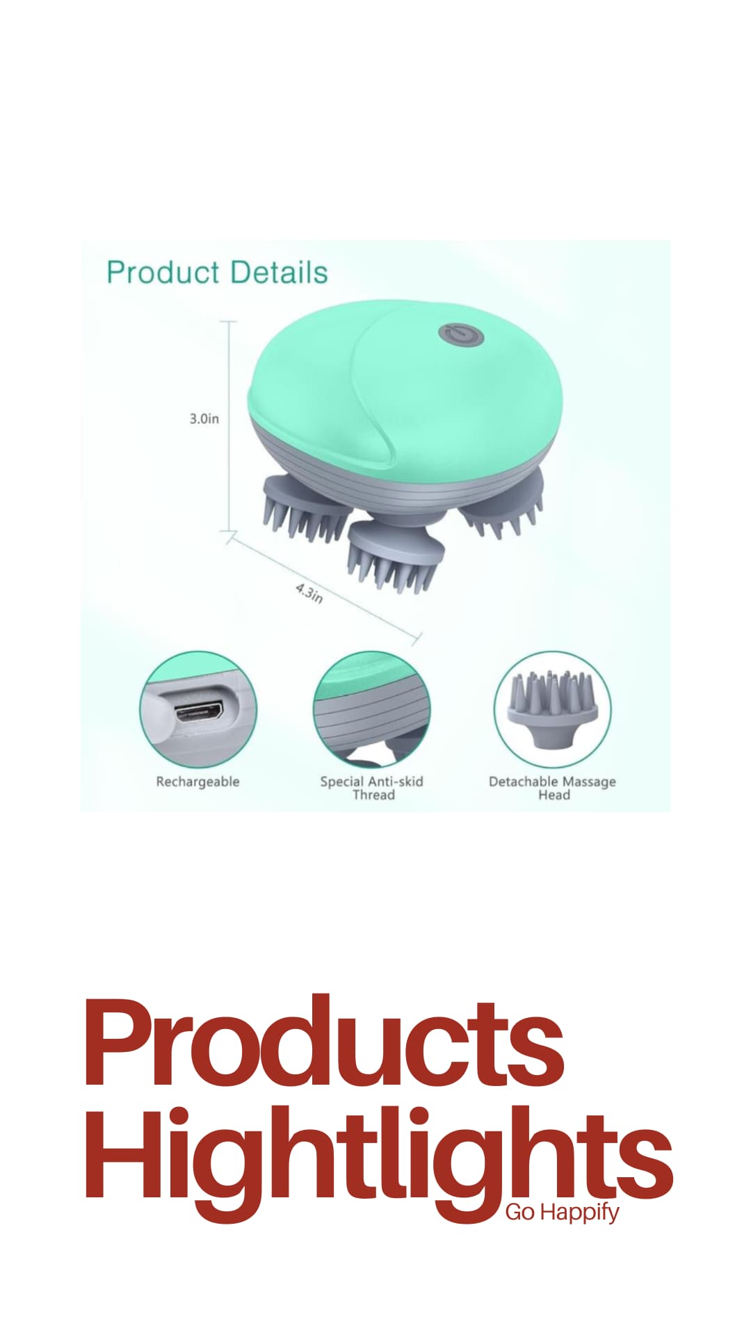 Electric scalp massager