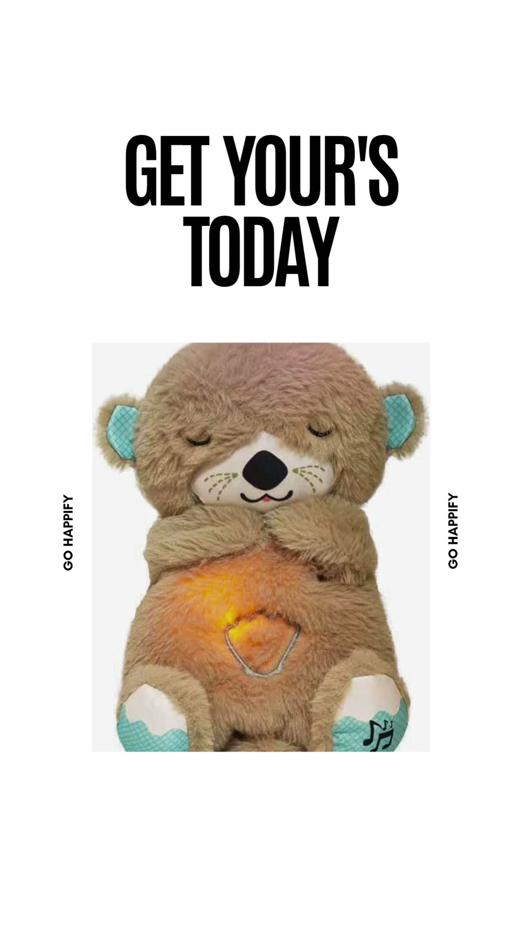 Cute breathing teddy bear