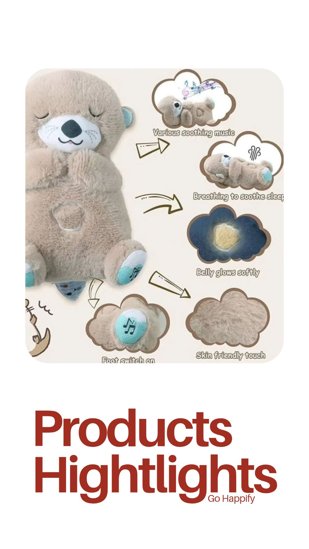Cute breathing teddy bear