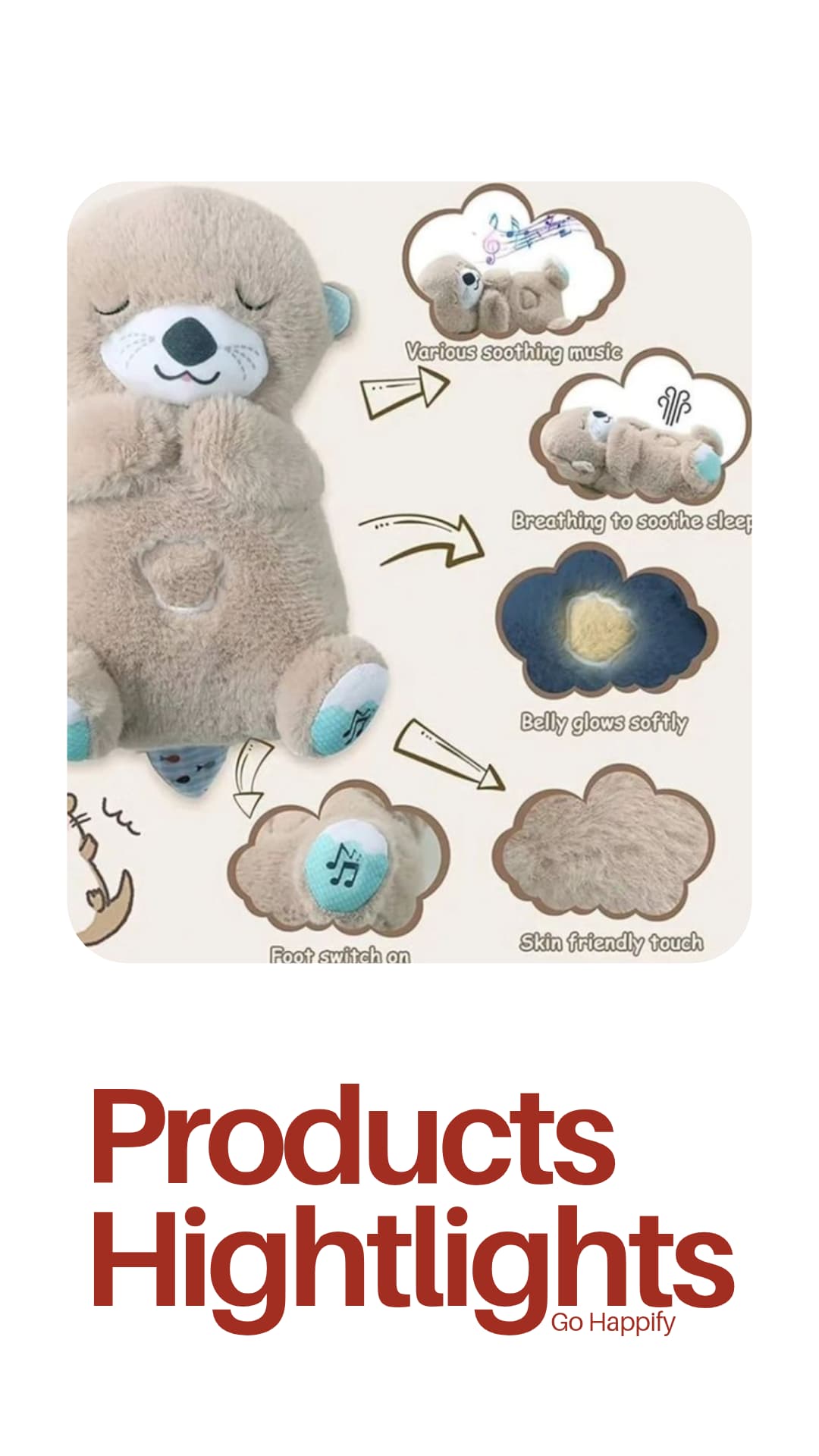 Cute breathing teddy bear