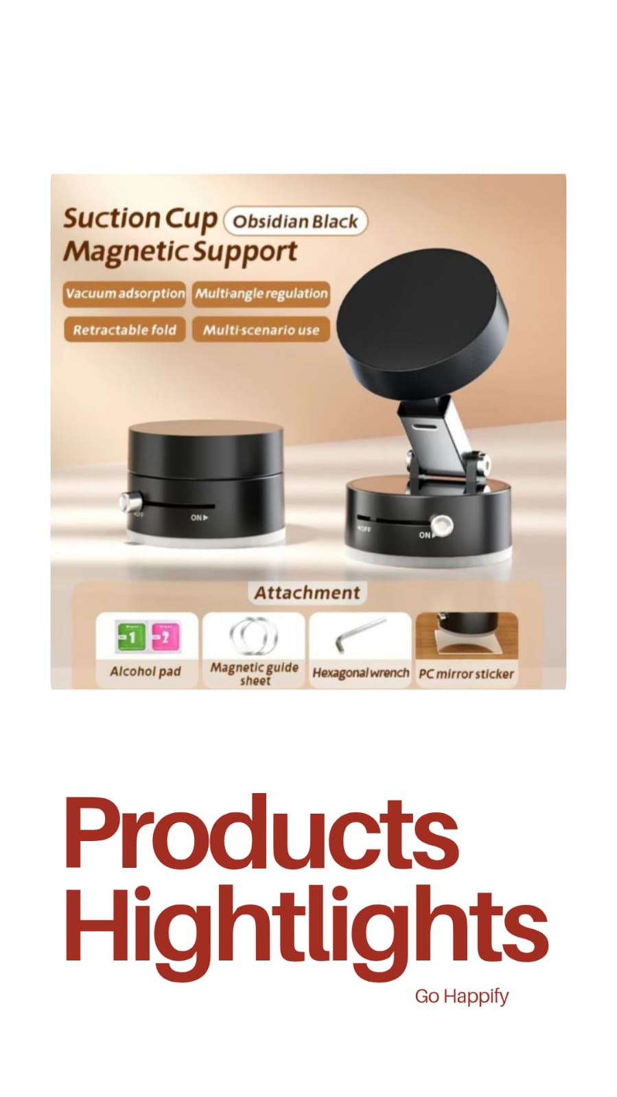 Universal Magnetic Phone Holder for Car, Desk & Home – Strong Grip & 360° Rotation
