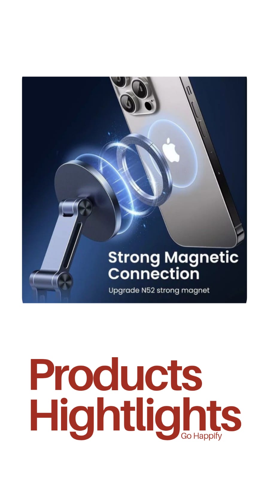 Universal Magnetic Phone Holder for Car, Desk & Home – Strong Grip & 360° Rotation