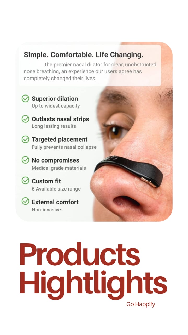 Magnetic Nasal Strips for Snoring Relief – Natural Breathing Support | Sleep Aid for Men & Women