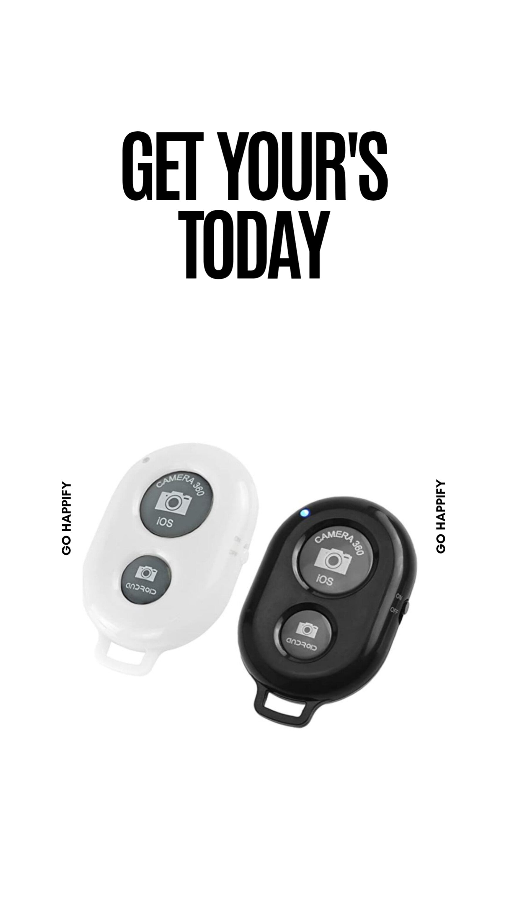 Bluetooth Shutter Remote Control – Wireless Selfie Button for Android & iPhone